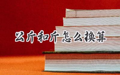 公斤和斤怎么换算