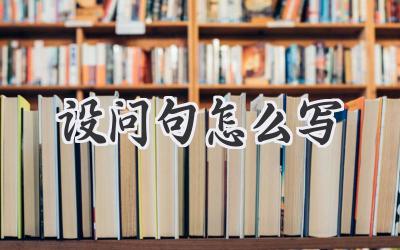 设问句怎么写