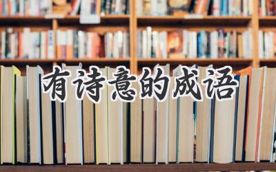有诗意的成语