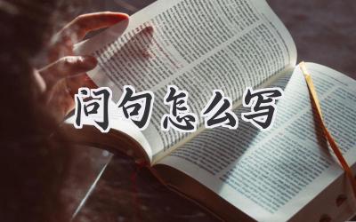 问句怎么写