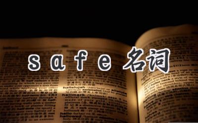 safe名词