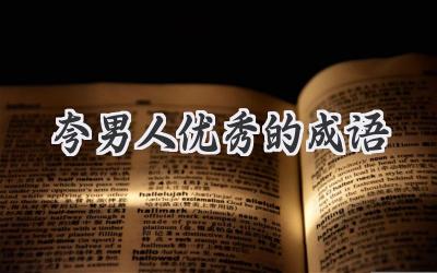 夸男人优秀的成语