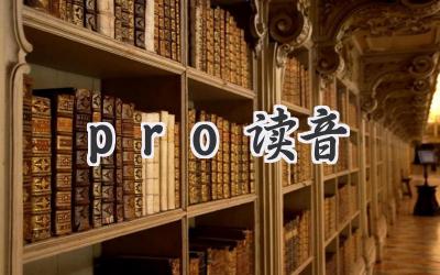 pro读音
