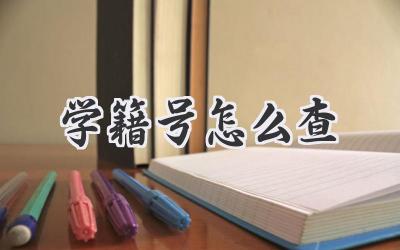 学籍号怎么查