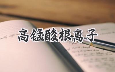 高锰酸根离子