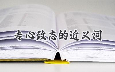 专心致志的近义词