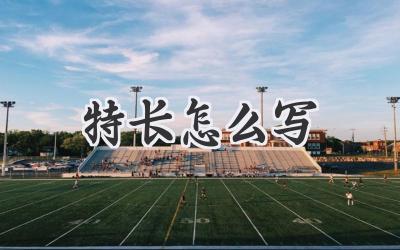 特长怎么写