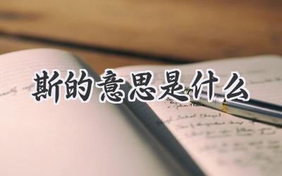 斯的意思是什么