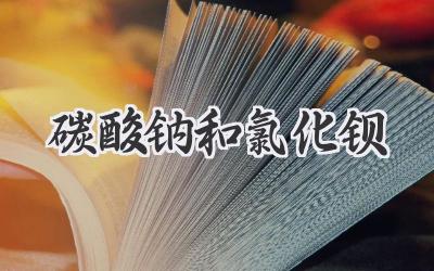 碳酸钠和氯化钡