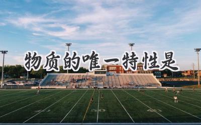物质的唯一特性是