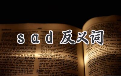 sad反义词