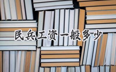 民兵工资一般多少