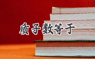质子数等于
