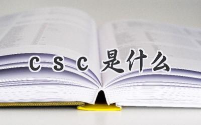 csc是什么