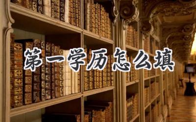 第一学历怎么填