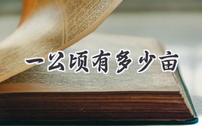 一公顷有多少亩