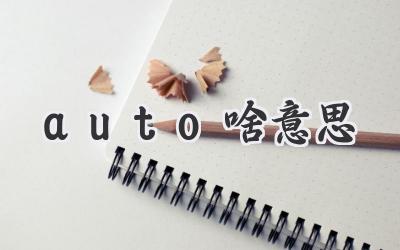 auto啥意思