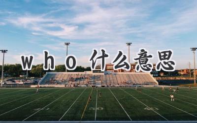 who什么意思