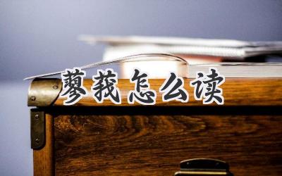 蓼莪怎么读