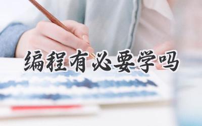 编程有必要学吗