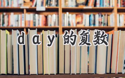 day的复数