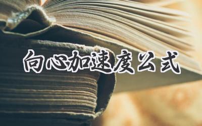 向心加速度公式