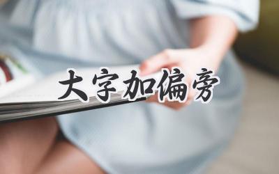 大字加偏旁