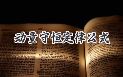 动量守恒定律公式