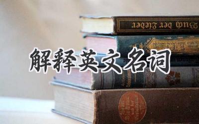 解释英文名词