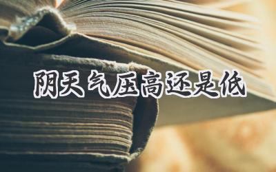 阴天气压高还是低