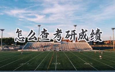 怎么查考研成绩