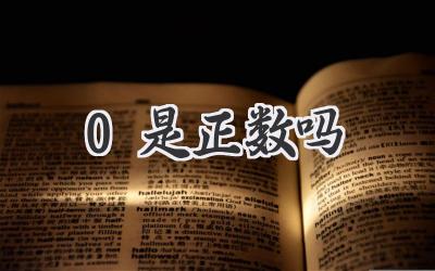 0是正数吗