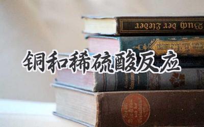 铜和稀硫酸反应