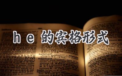 he的宾格形式