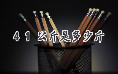 41公斤是多少斤