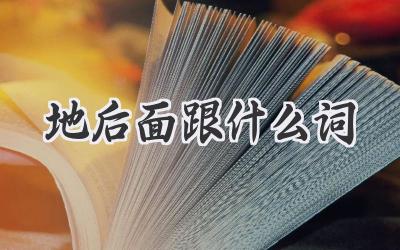 地后面跟什么词