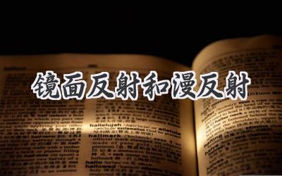 镜面反射和漫反射