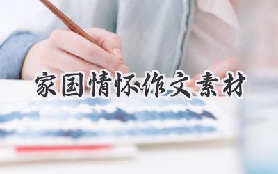 家国情怀作文素材