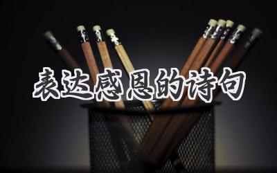 表达感恩的诗句