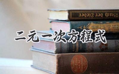 二元一次方程式