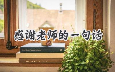 感谢老师的一句话