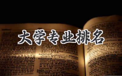 大学专业排名