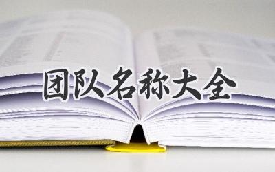 团队名称大全