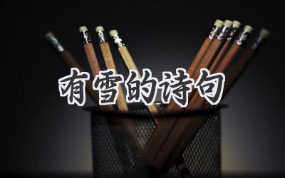 有雪的诗句