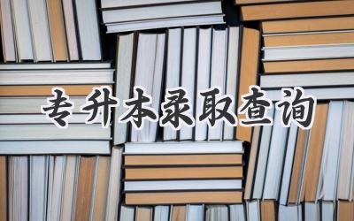 专升本录取查询