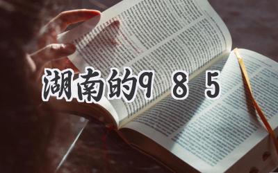 湖南的985