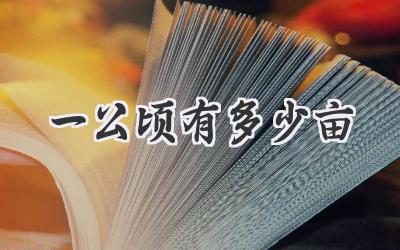 一公顷有多少亩