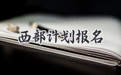 西部计划报名