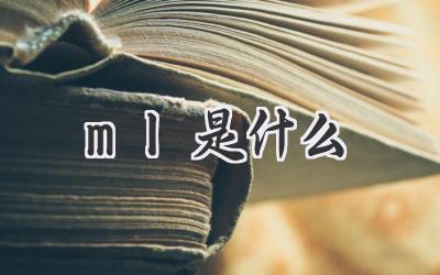 ml是什么
