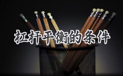 杠杆平衡的条件